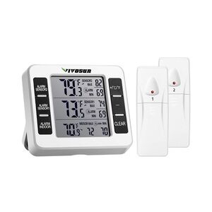 Refrigerator Thermometer Wireless Digital Freezer Thermometer-2 Wireless Sensors